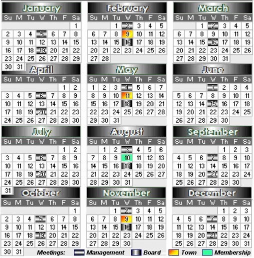 2011 Meetings Calendar