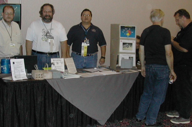 ready to talk about the Moon Society - Ken, Keith, Dave   Bob recruting - photo by Rufus