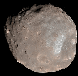 Mars larger inner moon Phobos